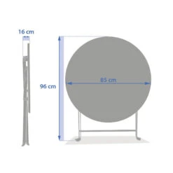 Table Ronde Pliante Greensboro 4p Graphite Hespéride 9 Table Ronde Pliante Greensboro 4p Graphite Hespéride -Hespéride table ronde pliante greensboro 4p graphite hesperide 3