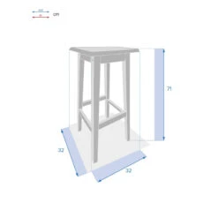 Tabouret Hauts De Jardin Tiwi Acacia Hespéride -Hespéride tabouret hauts de jardin tiwi acacia hesperide 2