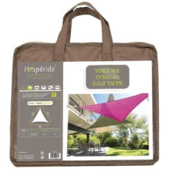 Toile Solaire 2x2x2m Curacao Taupe Hespéride 8 Toile Solaire 2x2x2m Curacao Taupe Hespéride -Hespéride toile solaire 2x2x2m luxe hesperide curacao taupe 2