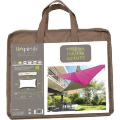 Toile Solaire 3x2m Curacao Taupe Hespéride 8 Toile Solaire 3x2m Curacao Taupe Hespéride -Hespéride toile solaire rectangulaire 2x3m luxe hesperide curacao taupe 2