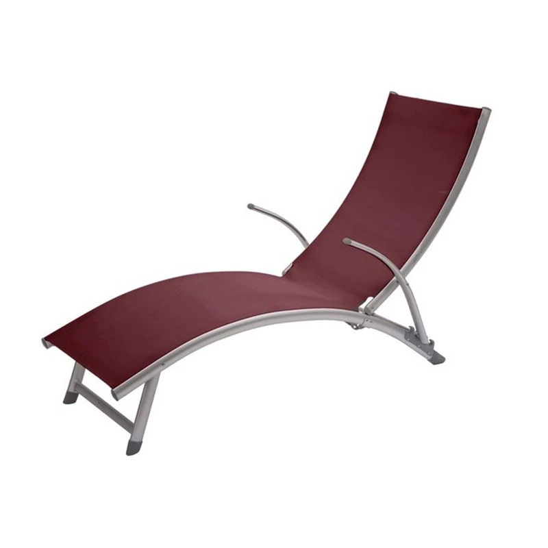 Transat Samba Pliable Et Empilable Bordeaux Hespéride 4 Transat Samba Pliable Et Empilable Bordeaux Hespéride – Image 2